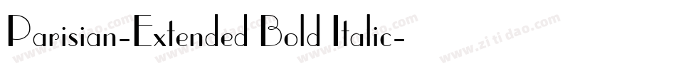 Parisian-Extended Bold Italic字体转换